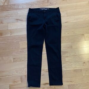 American Eagle Outfitters Black Skinny Twill Pants